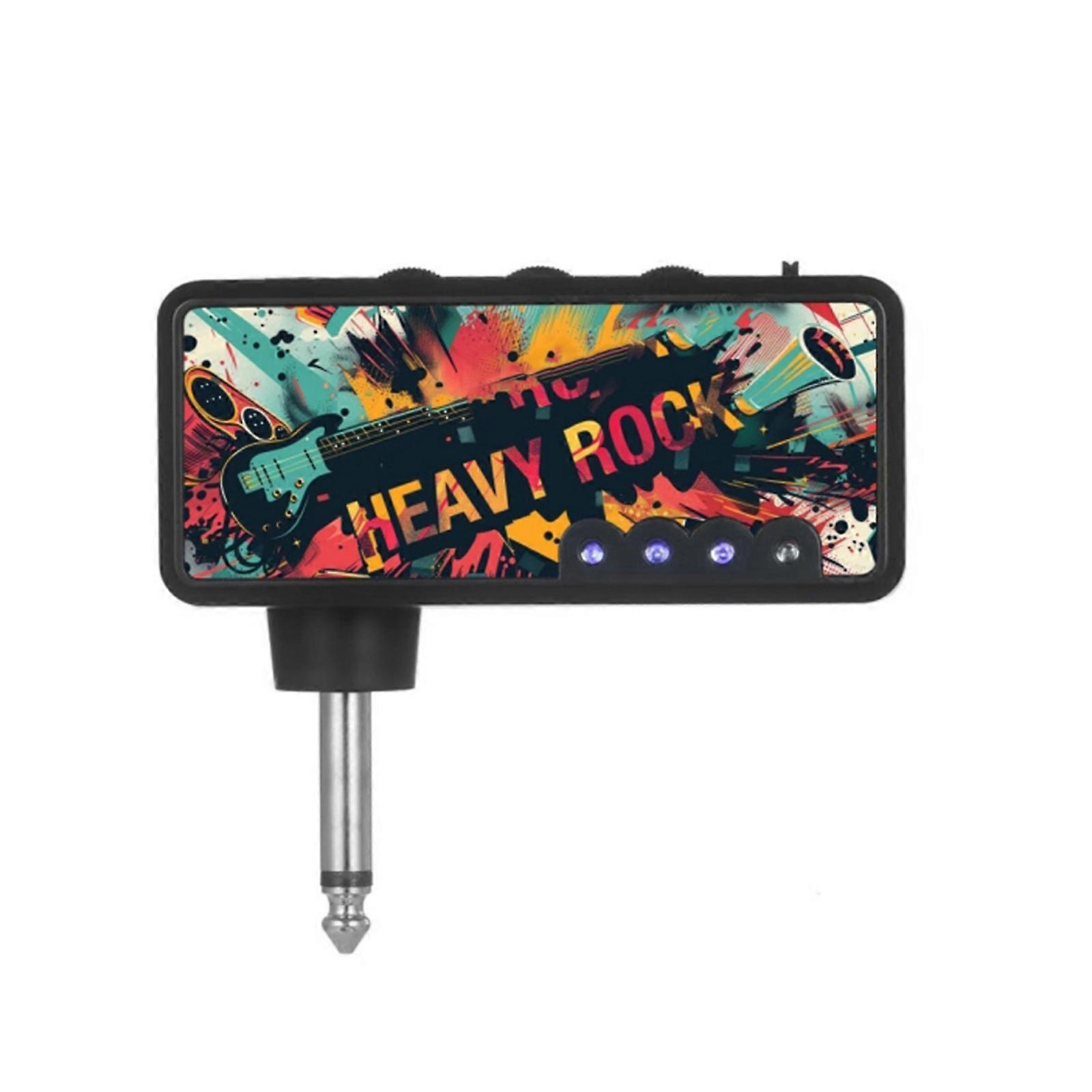 Miniature Guitar Headphone Amp USB Rechargeable 3.5mm Input And Headphone Input For Classical  Rock Enthusiasts Multicolor