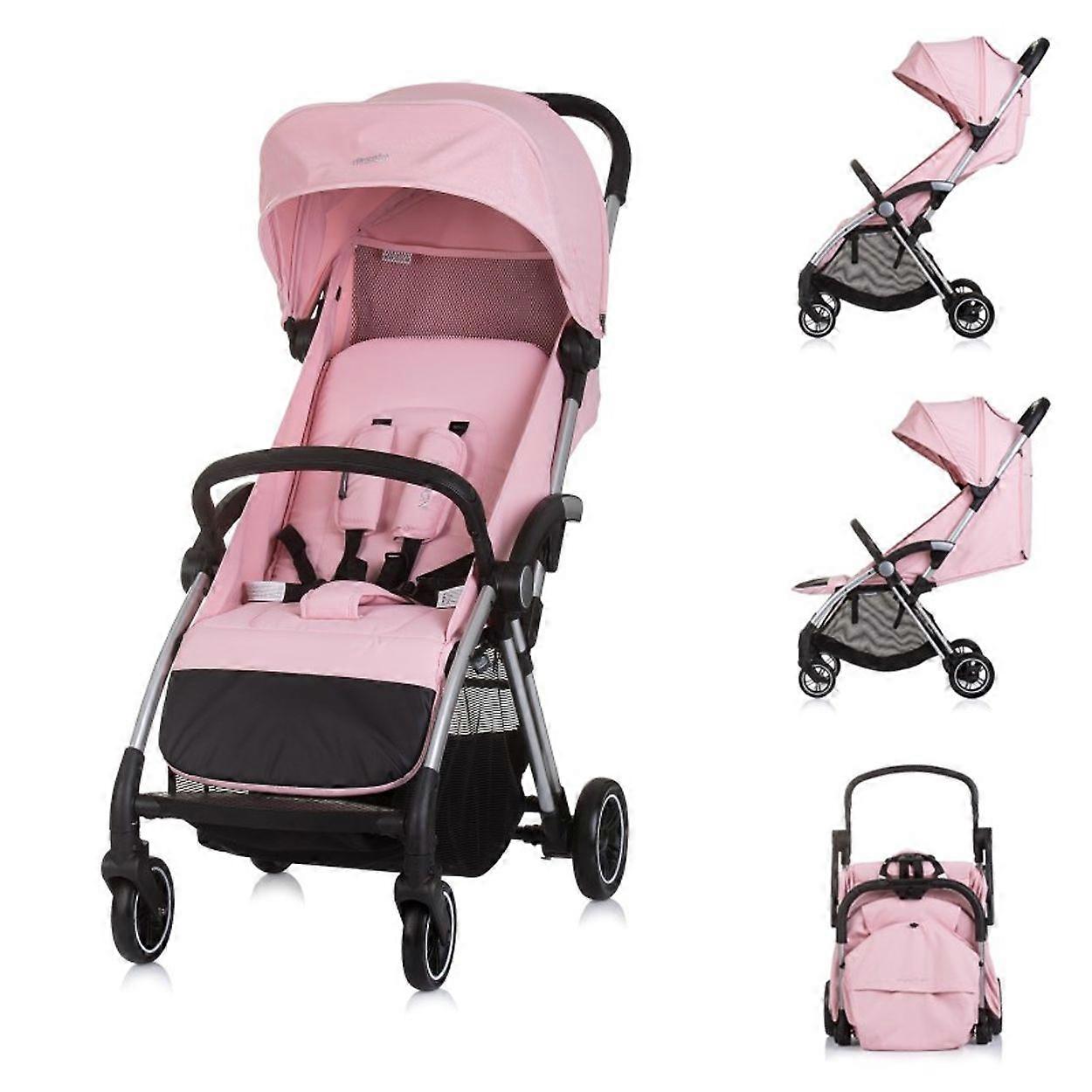Chipolino Kinderwagen Illusion klappbar, verstellbare Fußstütze, Federung, Korb