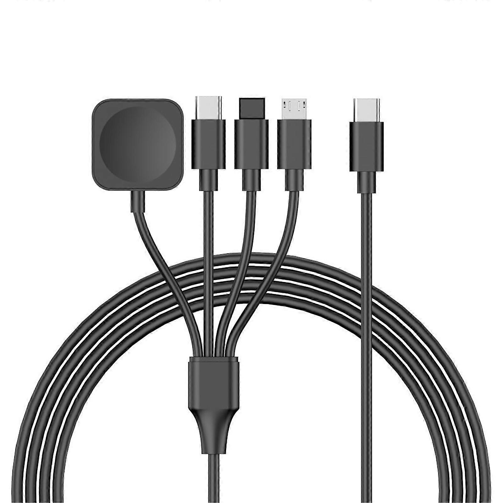 USB TypeC Charging Cable for Smartwatches and Phones Fast Charging, Wide Compatibility 4 in 1 Wireless Charging