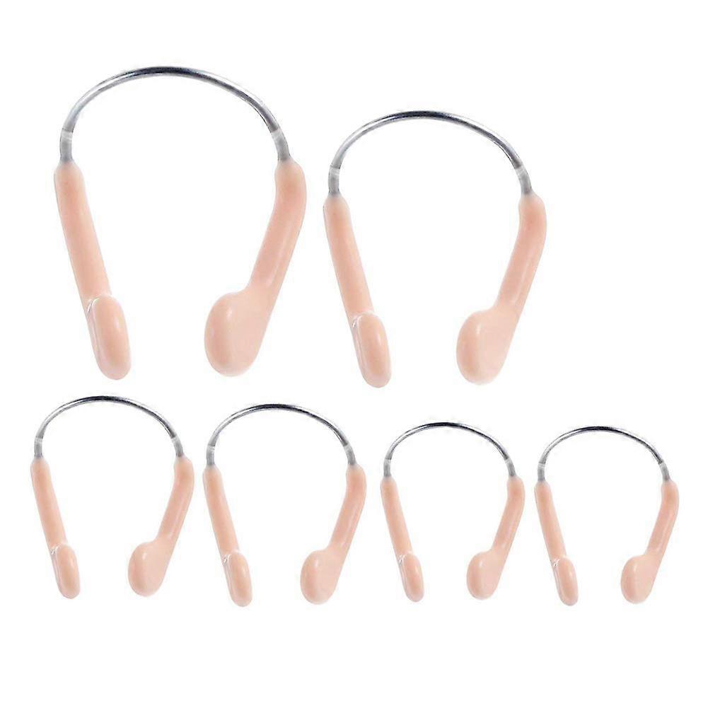 Swimming Nose Clips Pack of 6, Soft Silicone Gel, Waterproof Nose Plugs for Beginners, Training Protection, Adjustable Fit