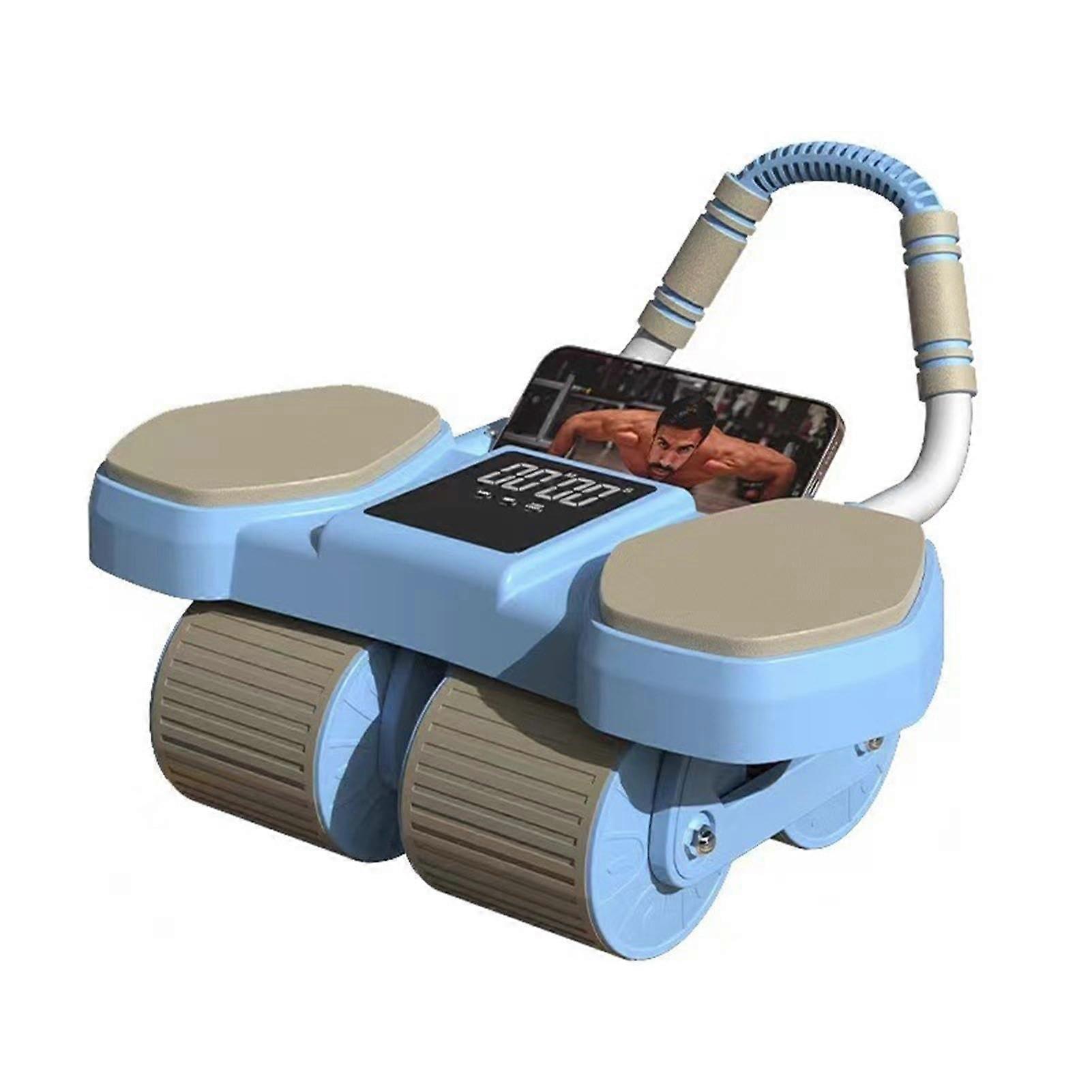 Automatic Rebound Abdominal Roller for Core Strengthening with Timer