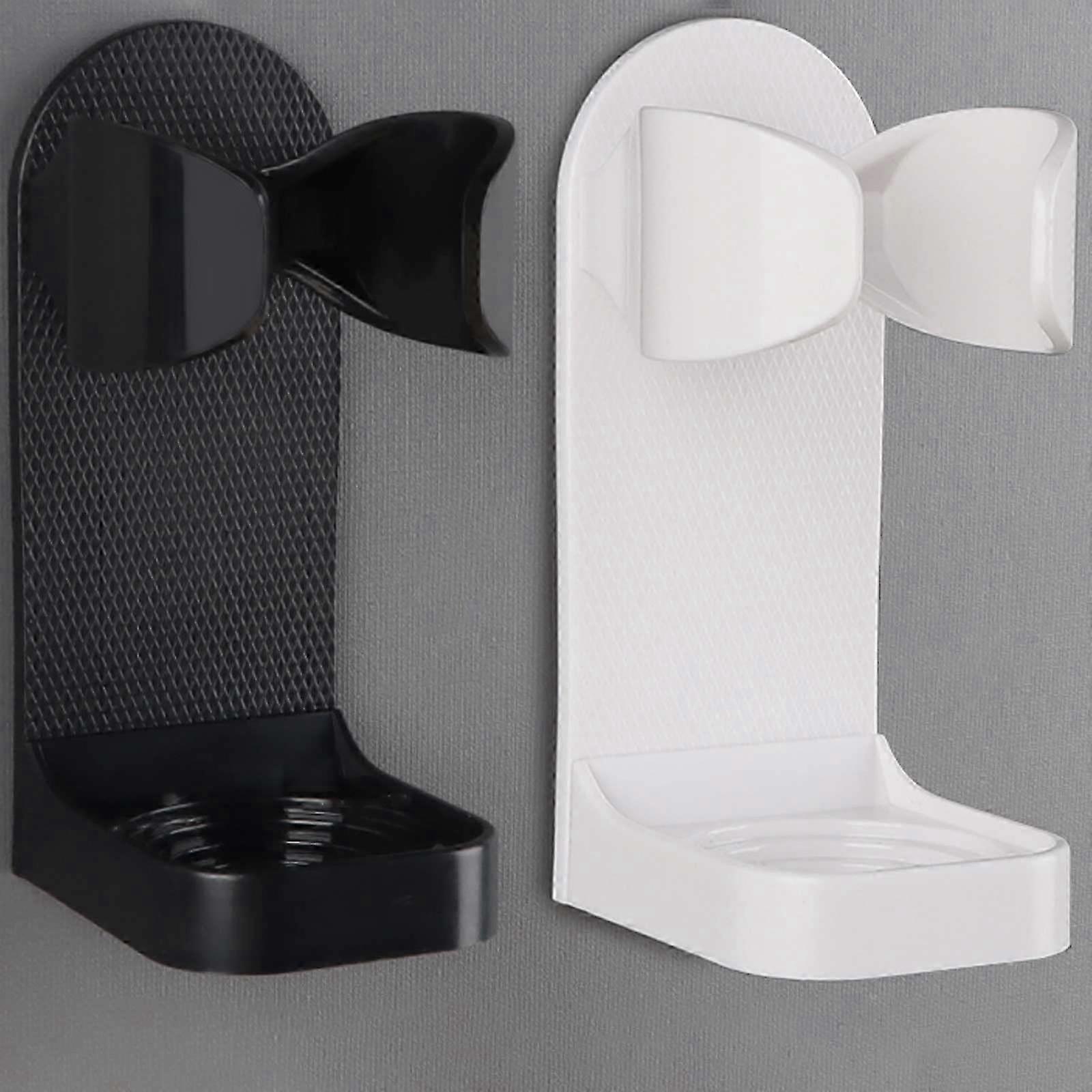 Wall Mount Plastic Razor Holder, Self-Adhesive Shaver Rack for Electric Razors