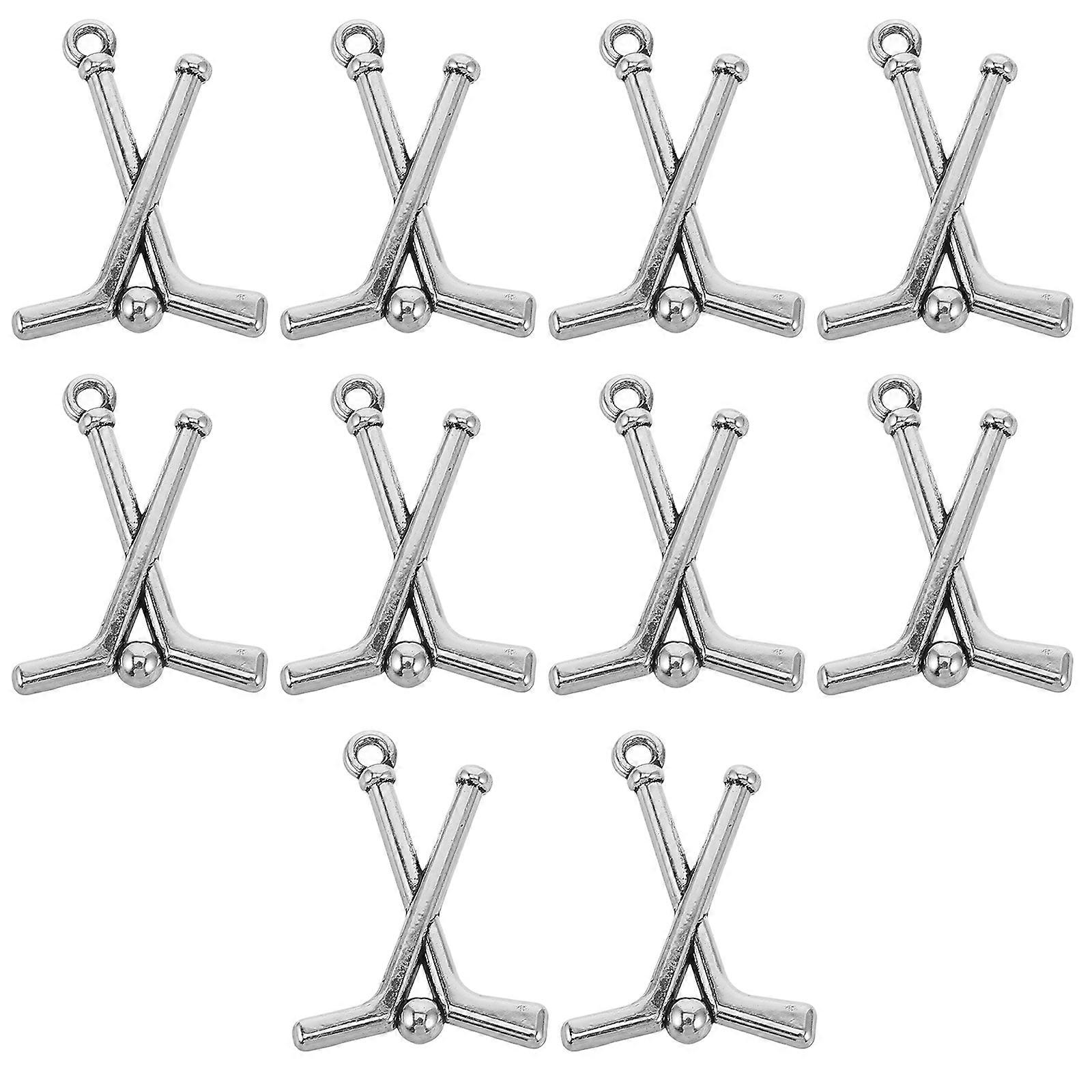 Antique Hockey Accessories, Durable Zinc Alloy Pendants, Perfect for Creative Projects