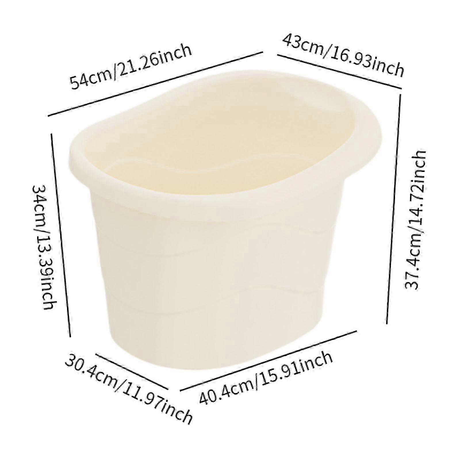Supportive Non-Slip Baby Bath Tub Bucket for Newborns with Storage Feature, Small White Design, Perfect for Bath Time Comfort