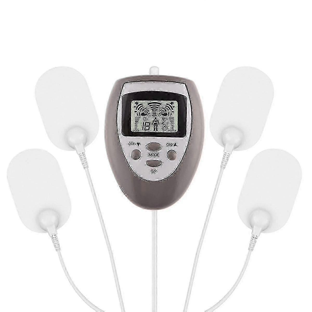 Rechargeable TENS EMS Machine for Muscle Pain Relief, Portable Electrotherapy Device with 10 Modes & 8 Electrode Pads
