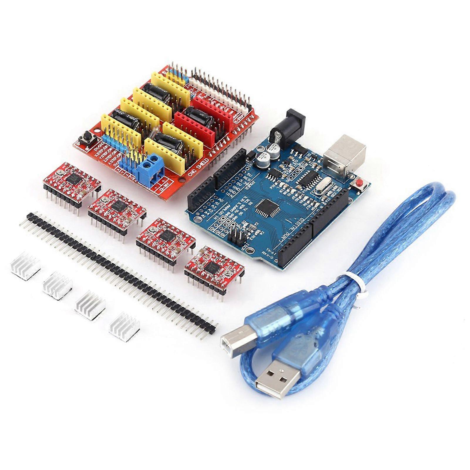 Kit de impresora 3D de alta calidad: Placa de expansión CNC Shield V3 + 4PCS A49...