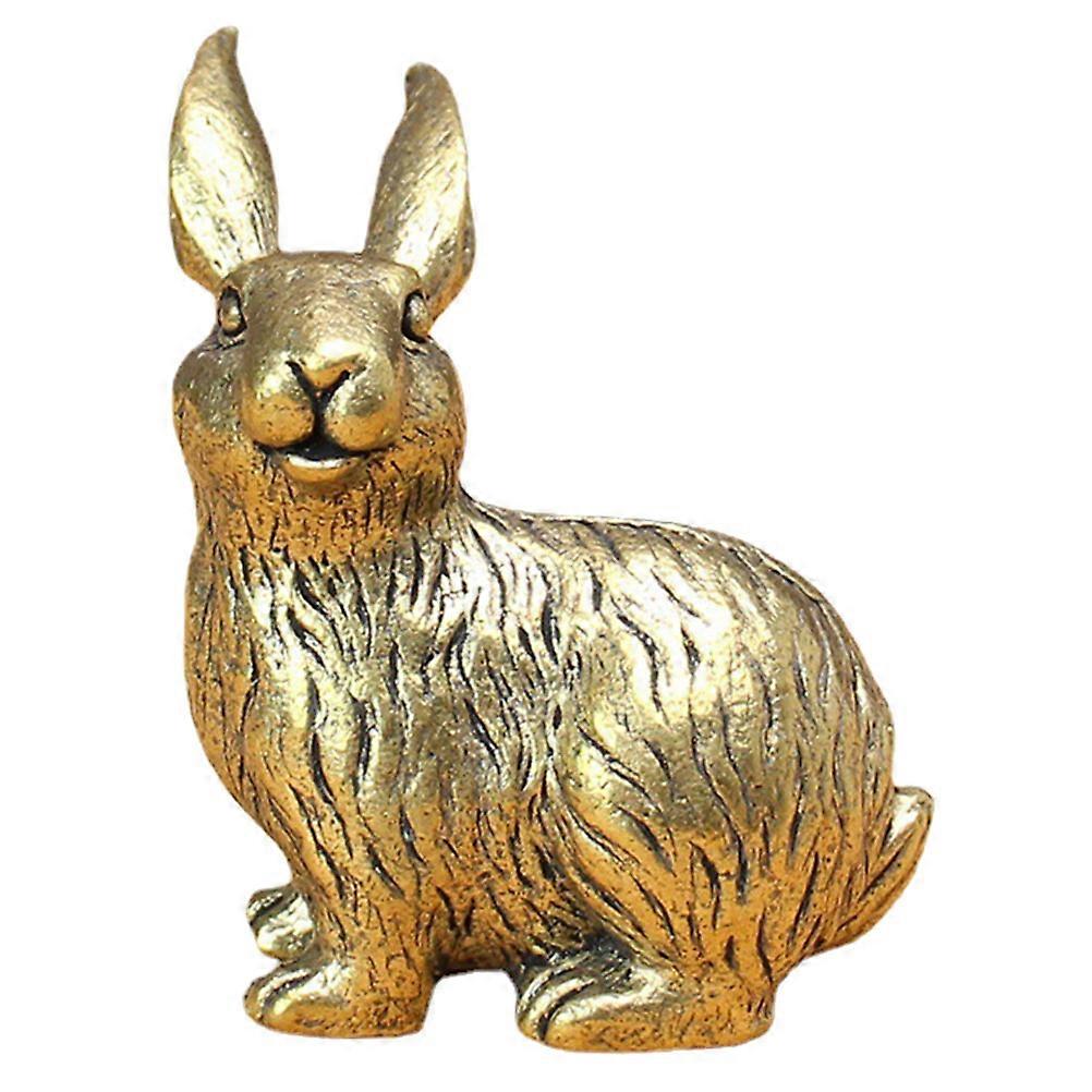 Miniature Rabbit Statue, Functional Decor Piece, Stable Brass Material