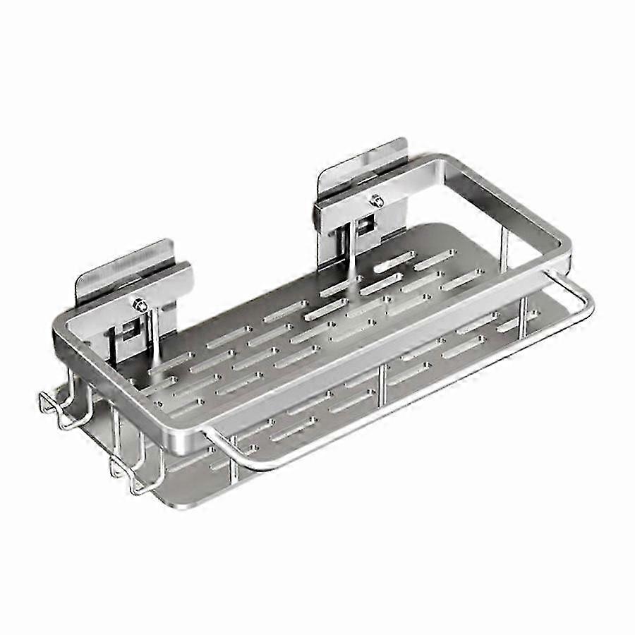 2025 Easy Install Bathroom Rack with No-Trace Adhesives & Wrench - Silver