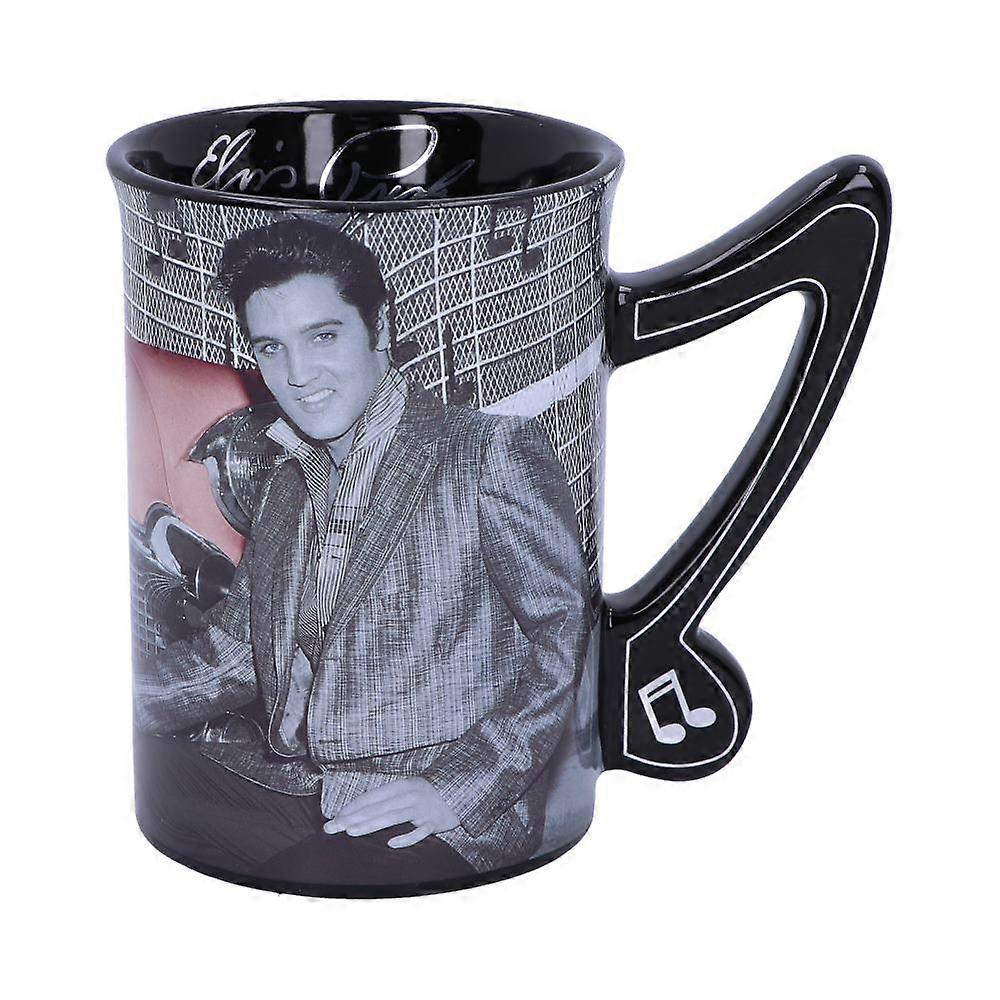 Elvis Presley With Pink Cadillac Drinking Mug