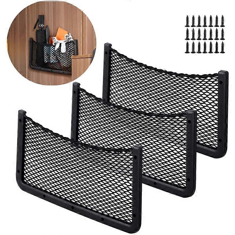 parts - storage net - With plastic frame - storage nets - seat net - storage compartment - luggage net - plastic - 42 x 21 cm - black