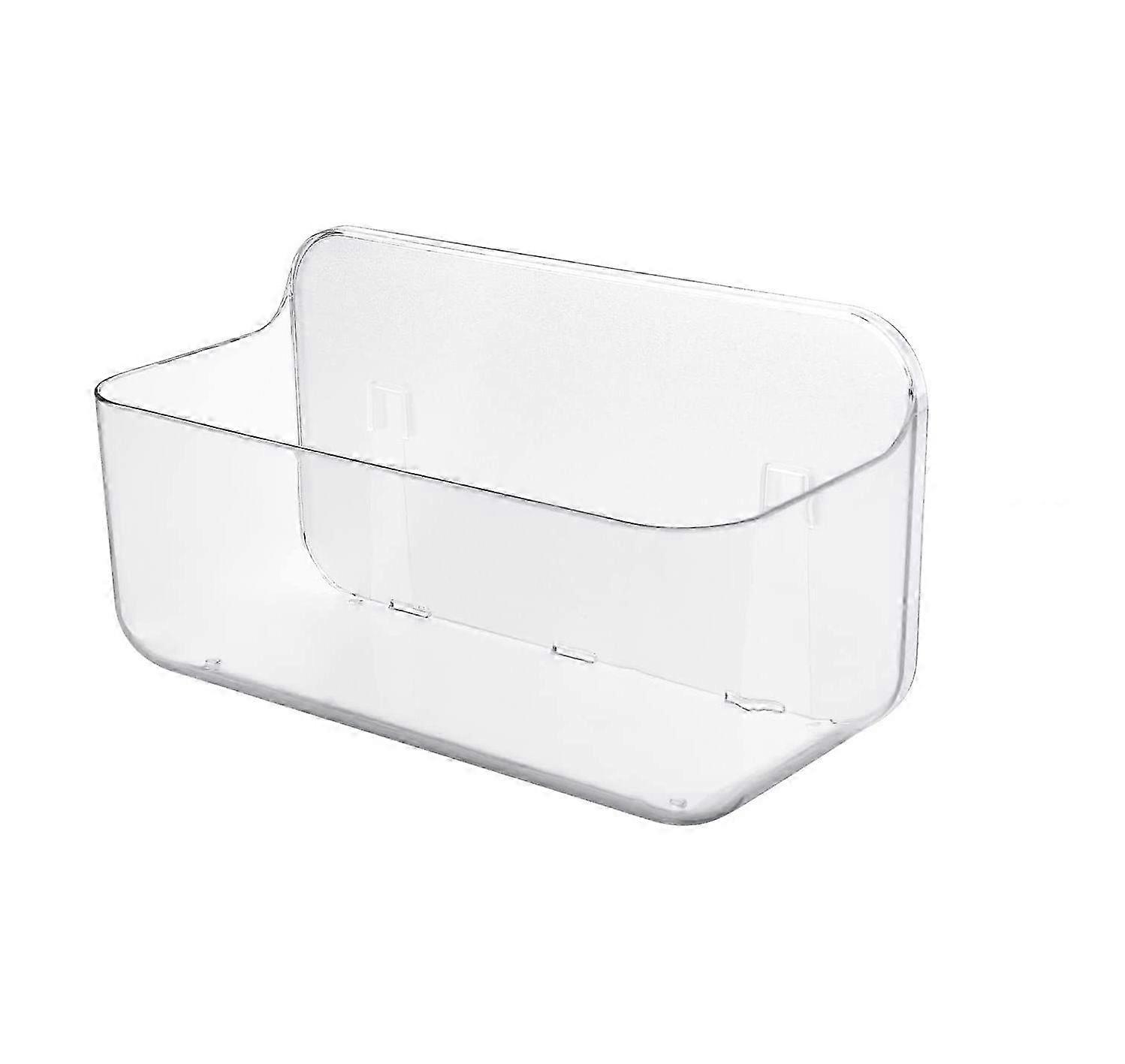 ドリルシャワーシェルフなし、キッチン&バス用ウォールマウントバスルームオーガナイザー、クリアPET