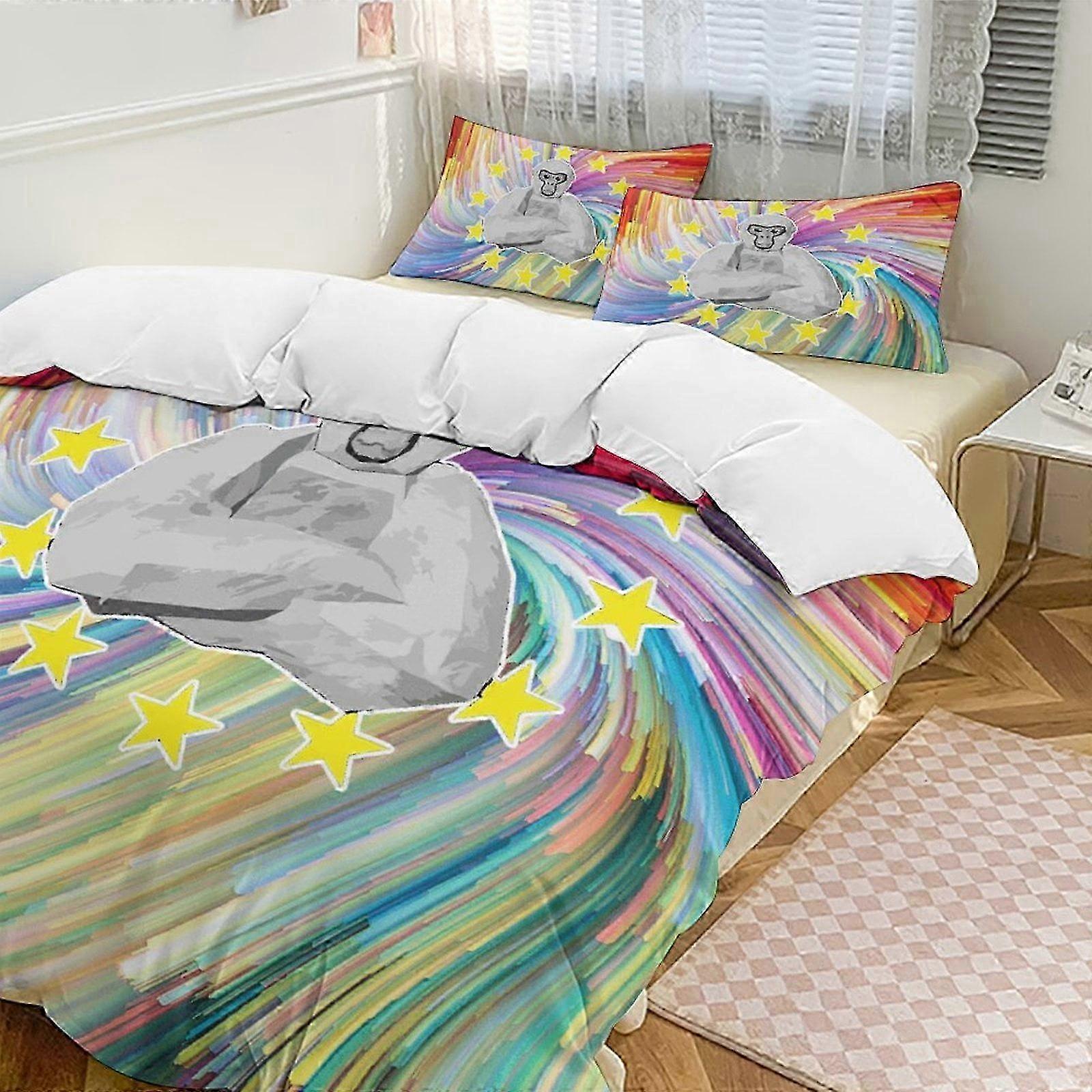 Gorilla Tag Inspired Comforter Set Soft 3 Pcs Twin Bedding Sets with Bed Sheets, Pillow Shams, Thicken for All Season, Ideal for Bedroom D��c