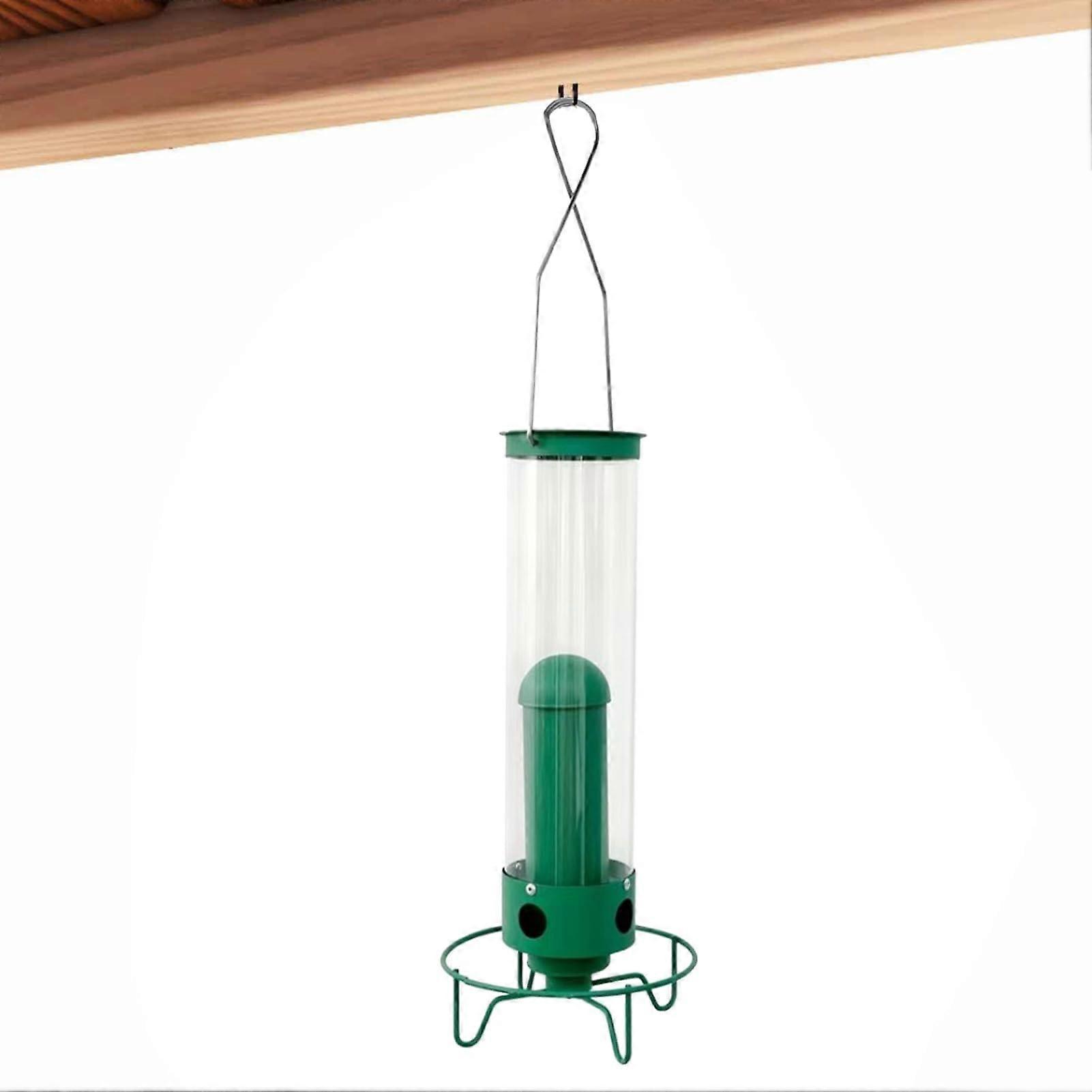 Bird feeder for outdoors, bird dealer squirrelproof metal tube bird feeder, weatherproof feeding station with large capacity for finch