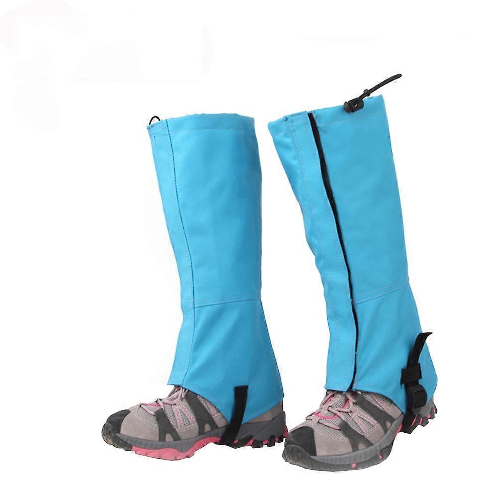 Snow Leg Gaiters Lightweight Wear-Resistant Prevent Snow Water Mud Hiking Boots Sky Blue L 1 Pair