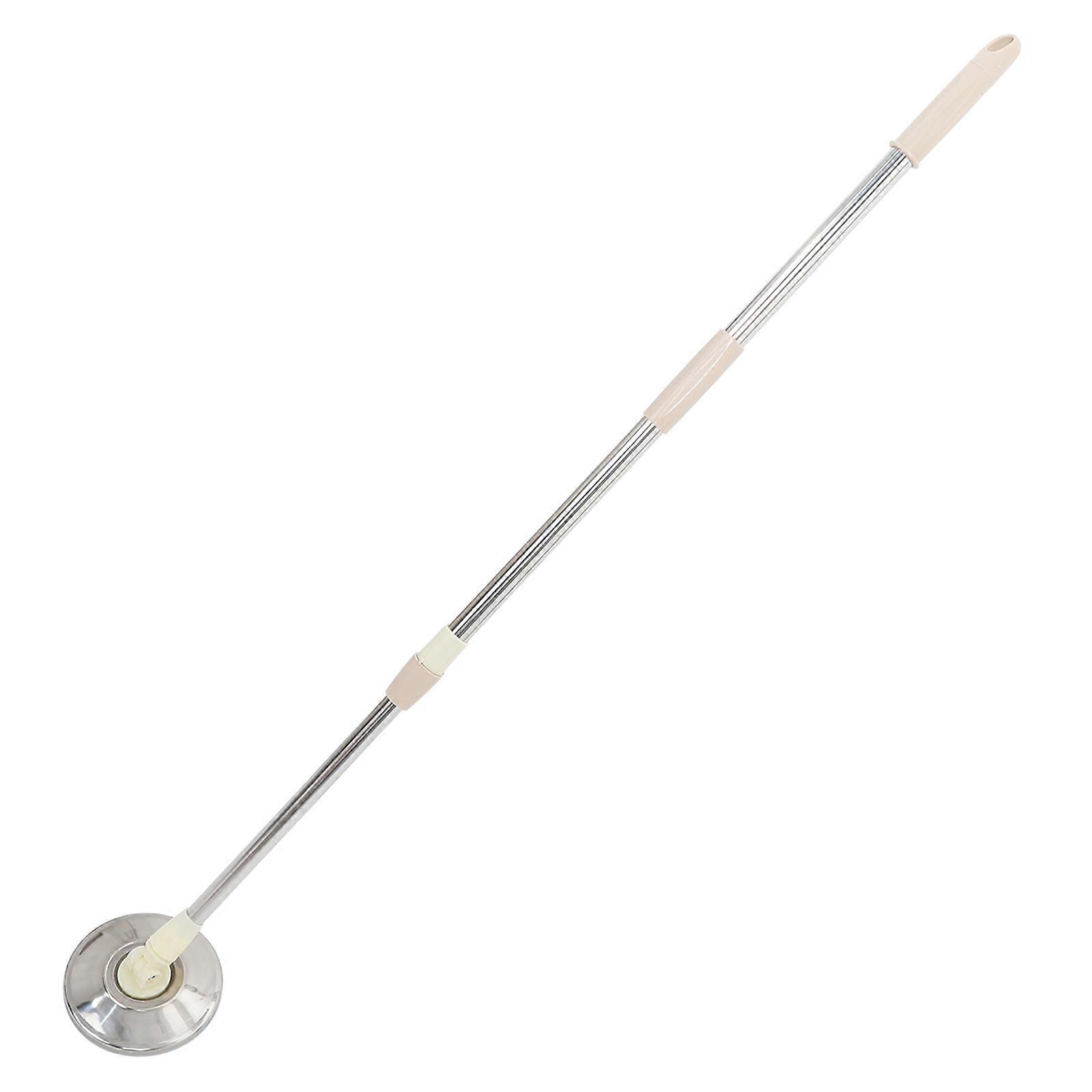 Handle Mop Accessories Stainless Steel And Plastic Mop Stick Khaki 121.00X16.50X16.50cm Space-saving Storage 1Pack