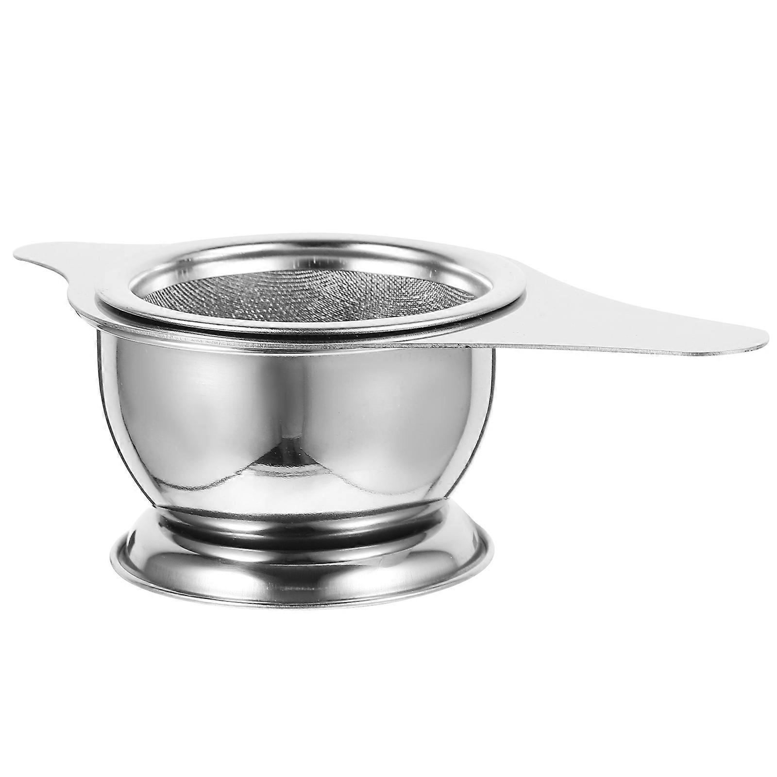 Metal Tea Strainer Stainless Steel with Stand for Tea Lovers Practical High Temperature Resistant 1Pcs