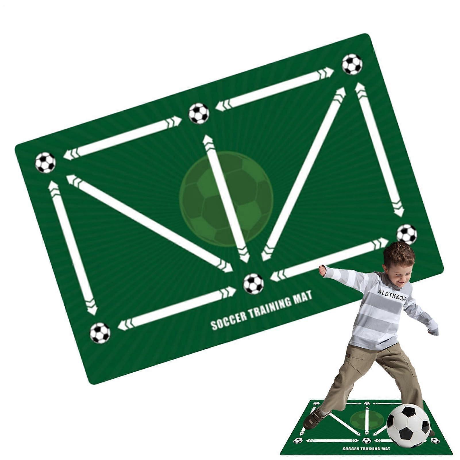 Agility Training Mat for Football - Durable Non-Slip Soccer Training Aid for Kids, Speed and Balance Development, Green