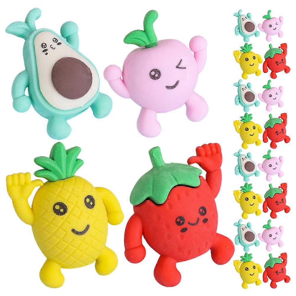 Cute Pencil Erasers Kids Eraser Remove Pencil Marks Assorted Color 36Pcs