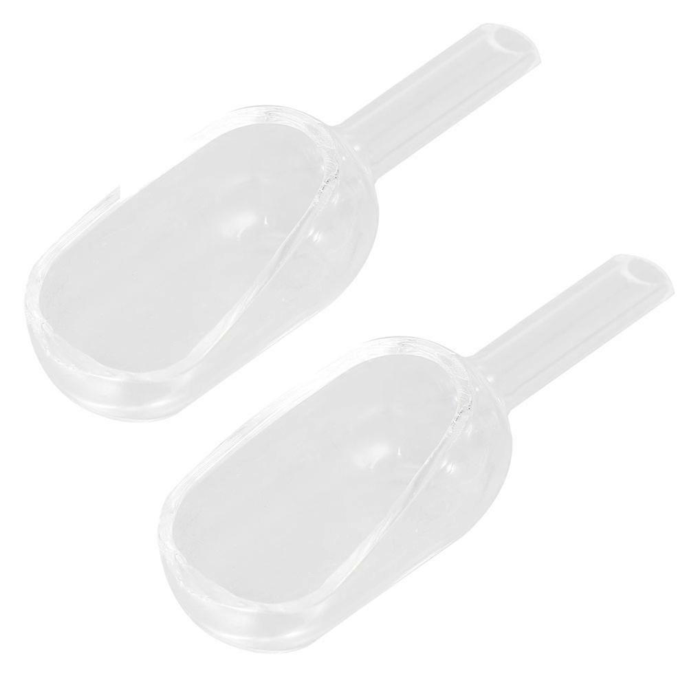 Convenient Measuring Scoop Glass Weighing Tool for Scientific Experimentation Sample Weighing 8X3X2.5CM 2Pcs