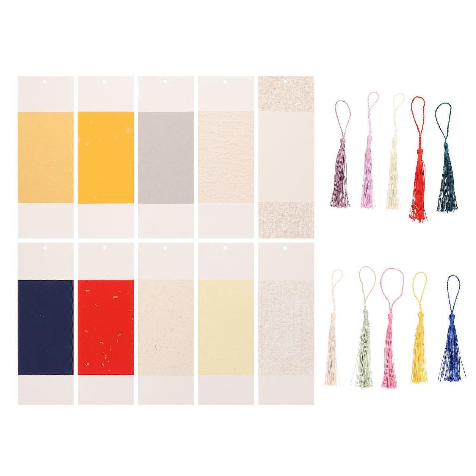 DIY Bookmarks Tassel Decorations Simple Style Artists Students 2Packs