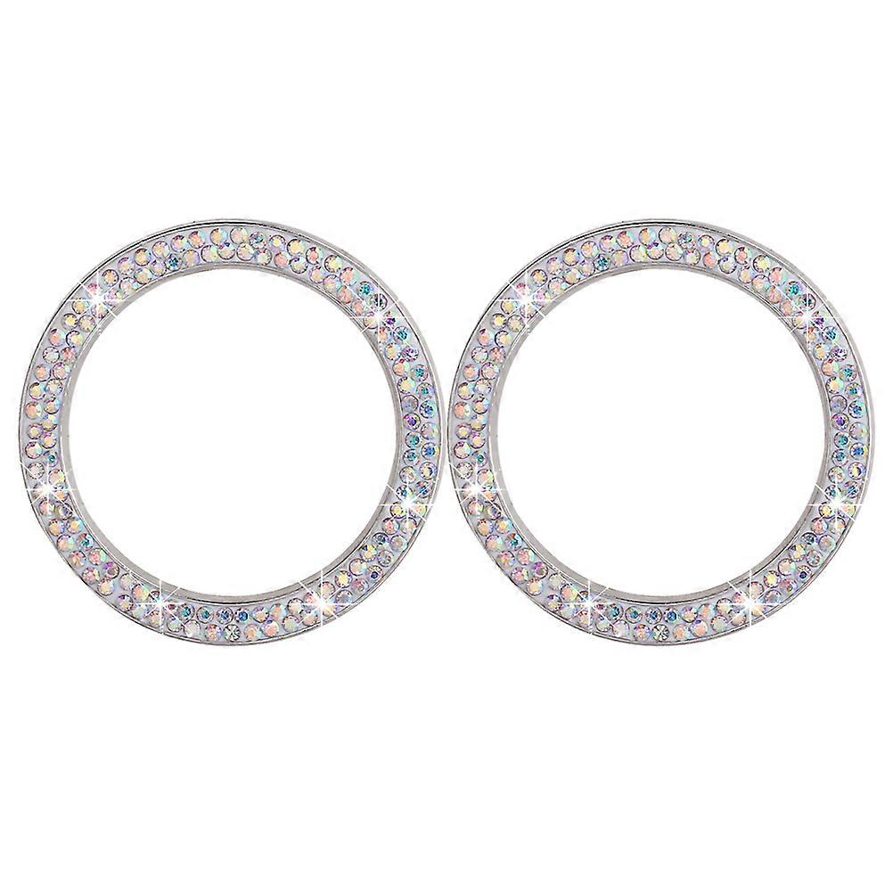 Auto Start Button Abdeckung Auto Bling Ring Elegant Strass Autobesitzer 2Pcs