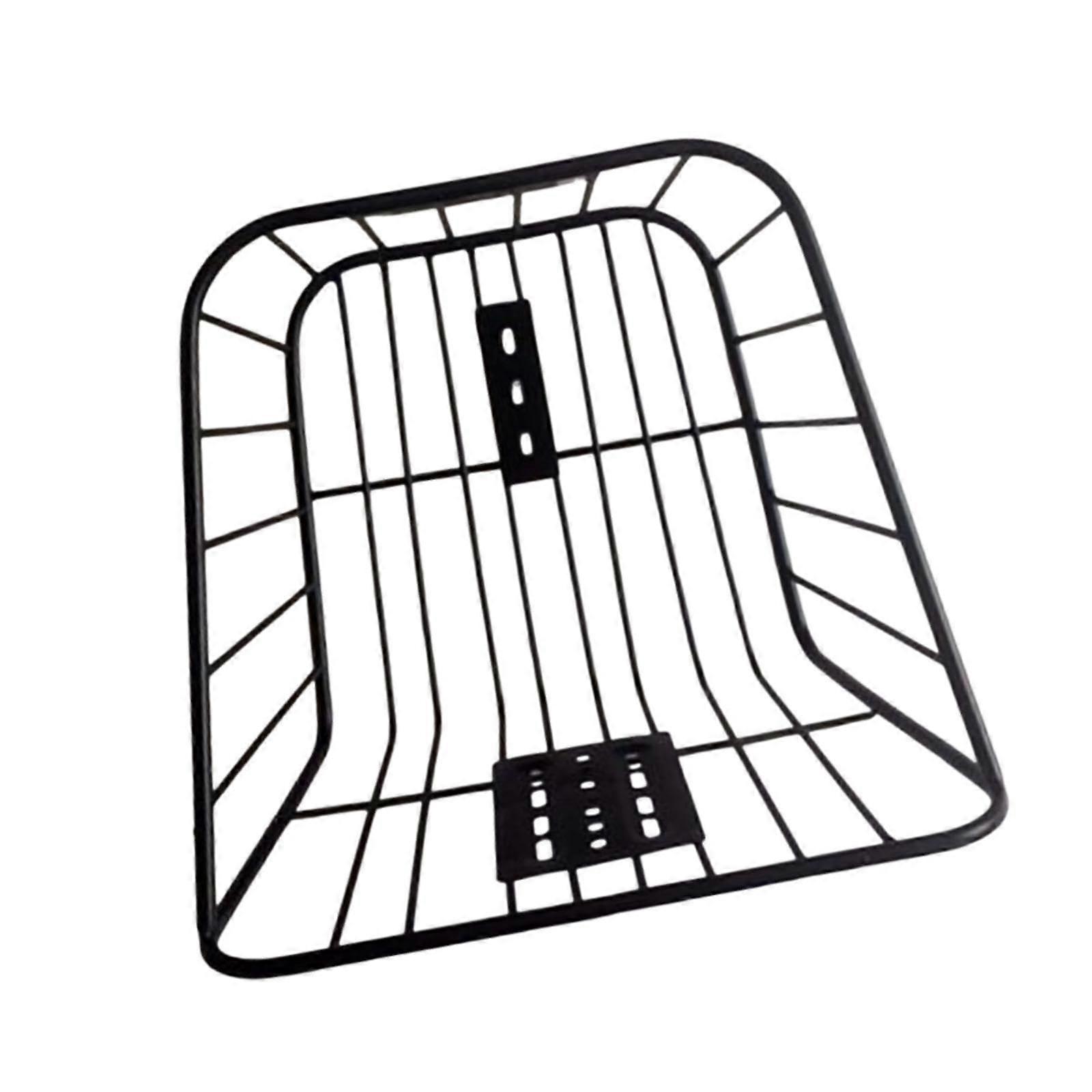 basket made of metal wire, rear, without cover, reinforced frame, large capacity, universal accessory for outdoor folding bikes