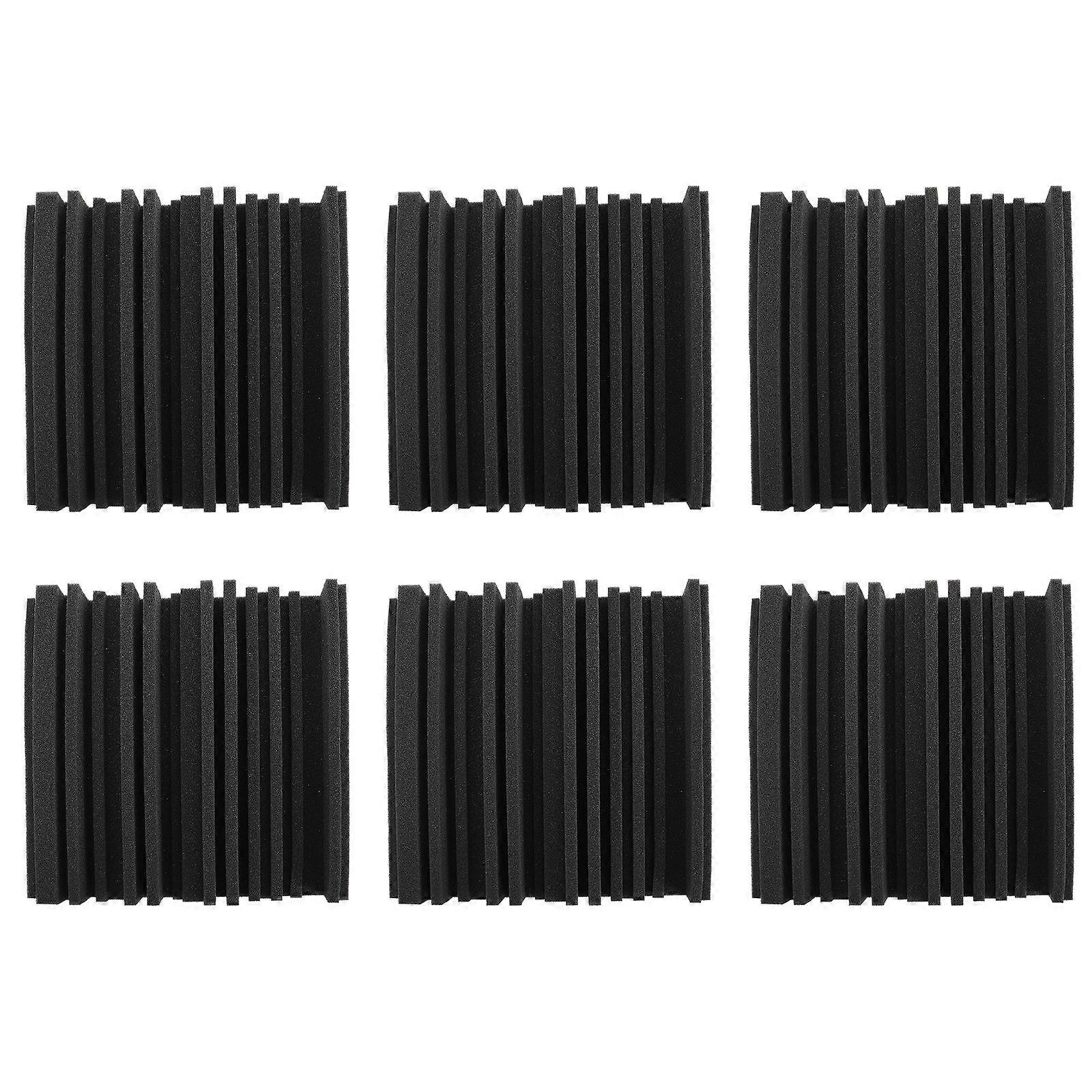Sound Insulation Panels Noise Reduction Wall Panel Soundproof Sound Absorbing Recording Engineers Black 30.00X30.00X4.50CM 6Pcs