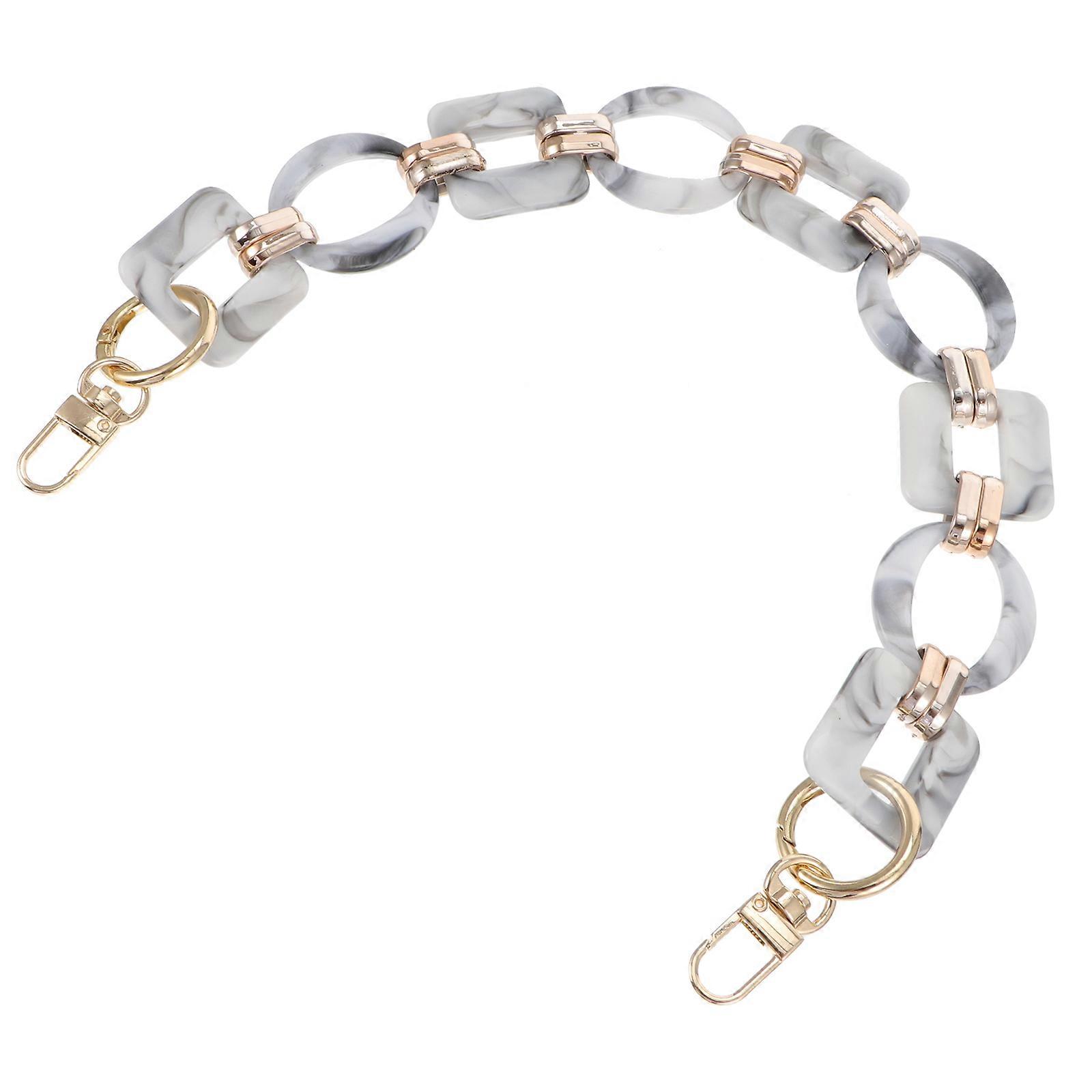 Sac à main Chaîne Sangle Sac à main Chaînes Pour Sacs à main Blanc 43X3.6X1cm Style Rétro 1Set