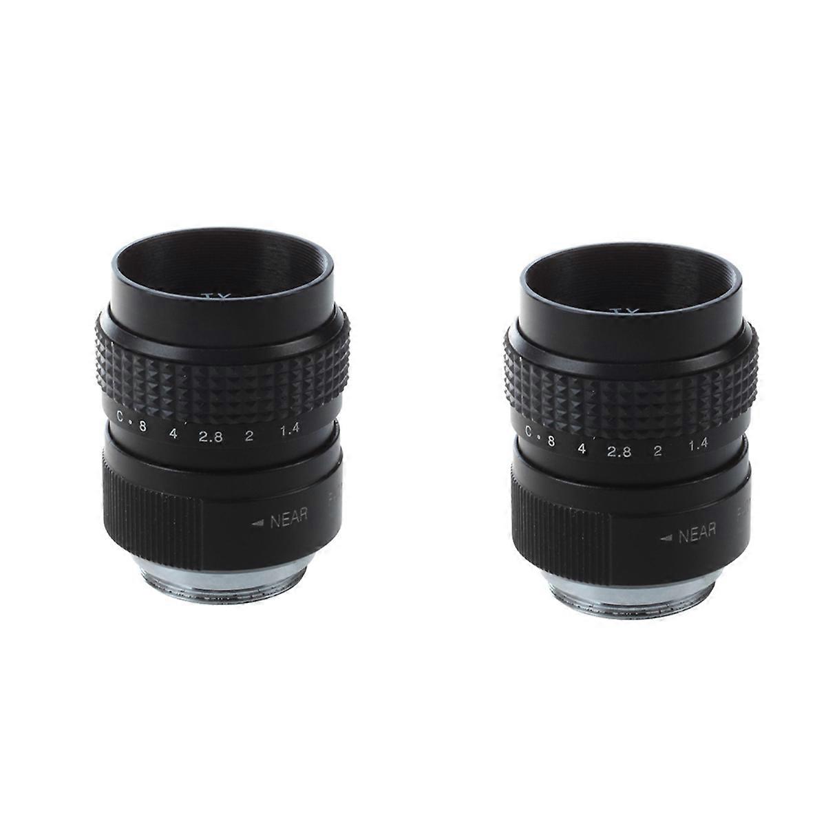 2X Black 25mm F1.4 CCTV Lens