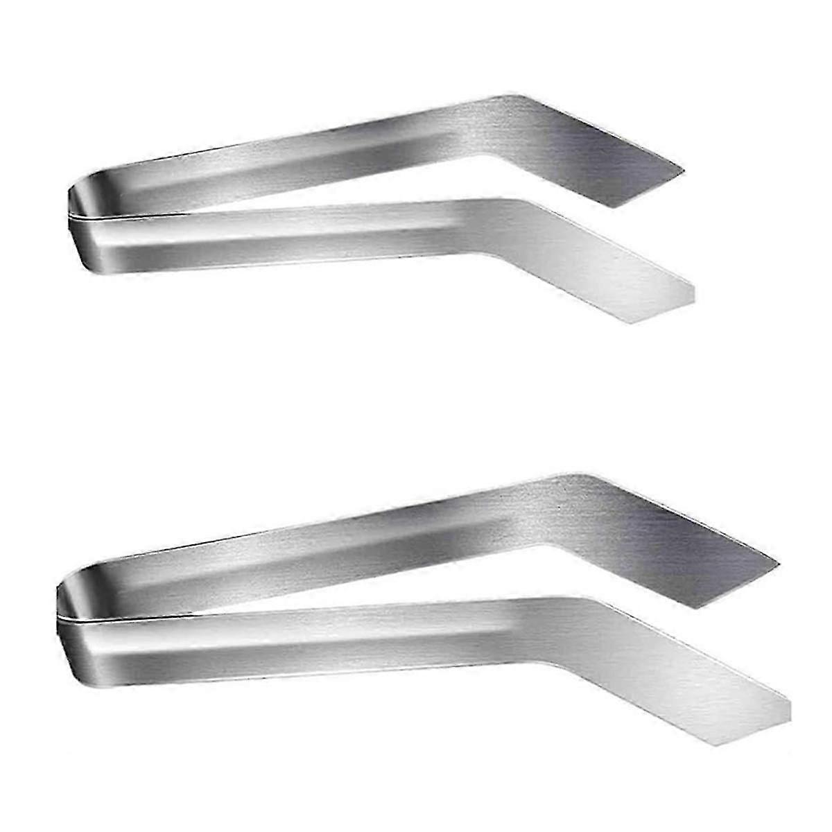 2PCS苗移植トングはトング苗移植ツールステンレス鋼ガーデニングPを削除します