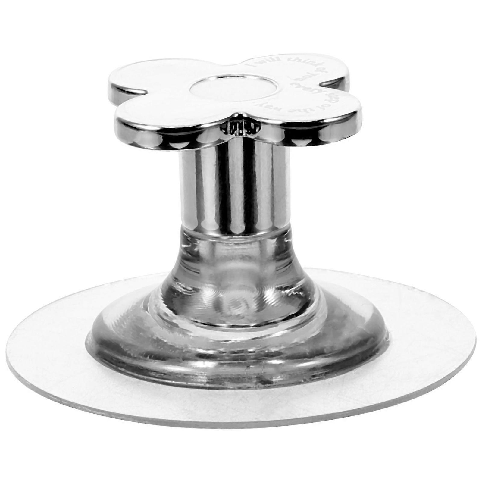 Bagno Sedile WC Lifter Maniglia Argento 5x5cm Autoadesivo Sollevamento Sedile WC Coperchio 1 Set