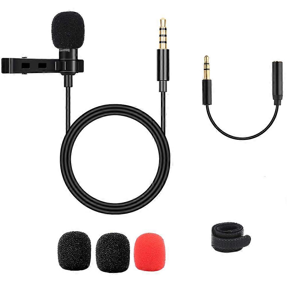 Mics For Audio Effect Mini Lavalier Microphone Outdoor Lectures 3.5mm Audio Plug 1Set