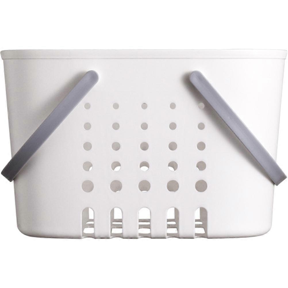 Small Basket With Handle Shower Basket For Home Organization Grey Color 25x18cm PP Material Storage Drainage 1Pack