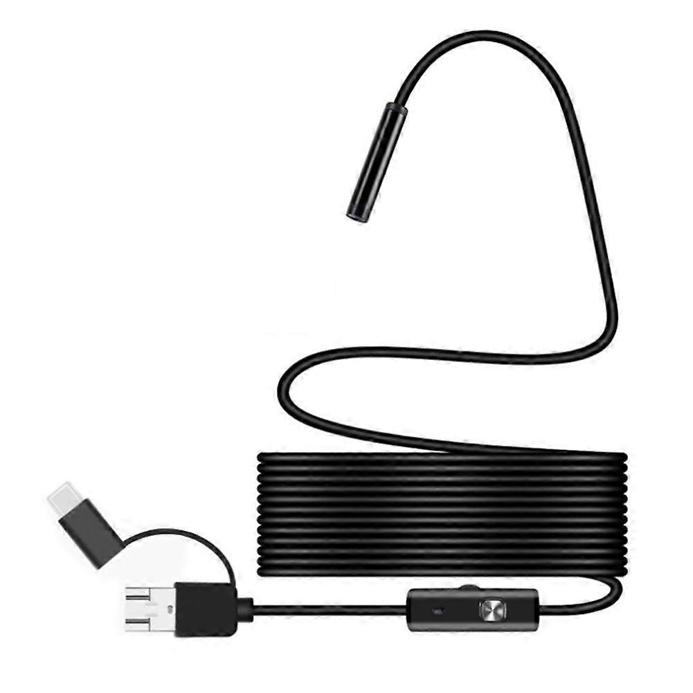 7mm HD Snake Endoscope Borescope Inspection Camera For USB PC Type Android