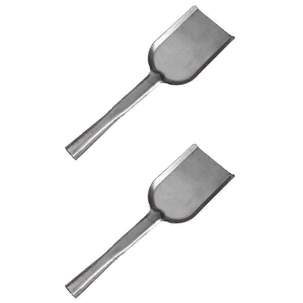 Long Handle for Home Use Made of Iron with Hole Design for Wood Handle Connection Silver 2Pcs