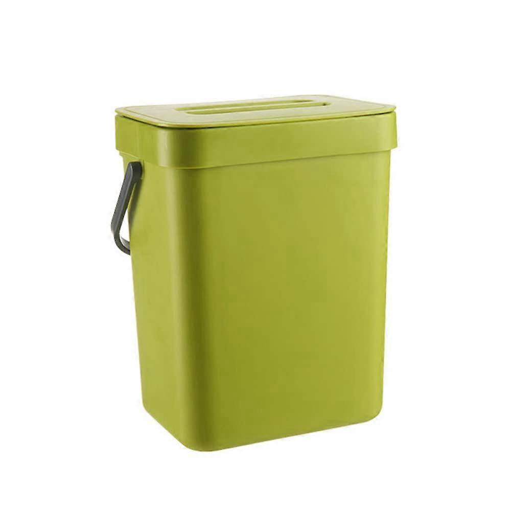 Small Compost Bin 3L Capacity, Under Sink Hanging Bin With Lid, Kitchen Cabinet Door Mount