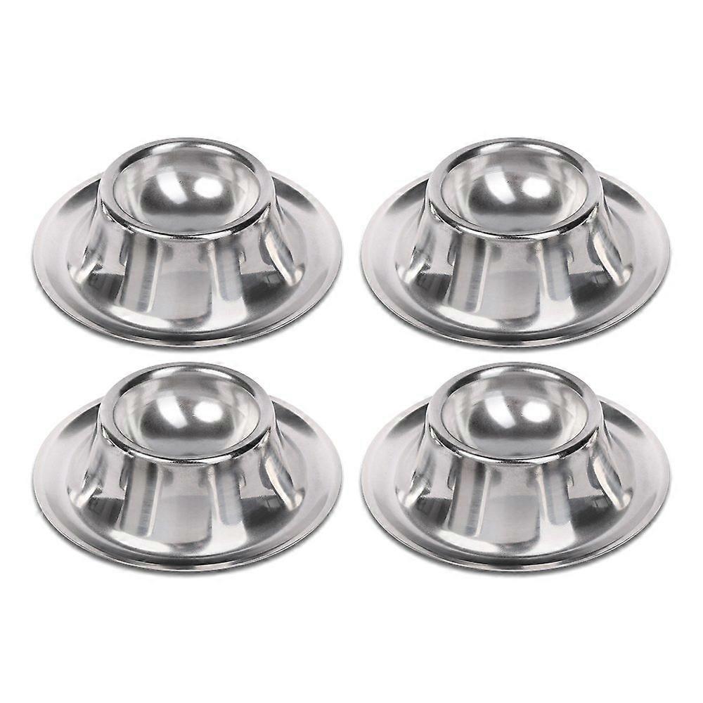Set of 4 Stainless Steel Egg Cups Egg Holder Stackable Egg Cup Egg Stand Stand for 4 People Gastro Quality