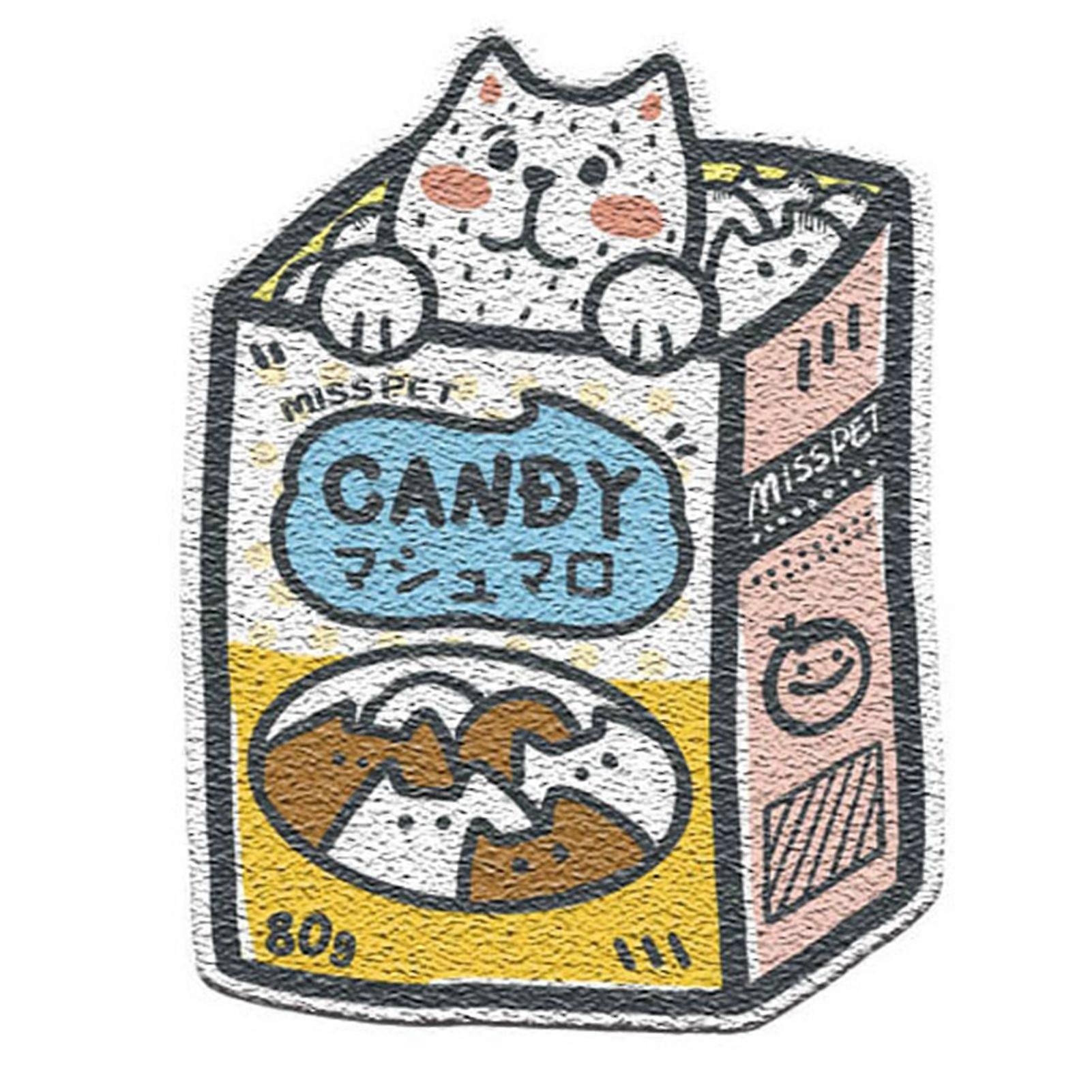 Cat Litter Mat Prevent Slip Cute Shape Soft Environmental Protection Cat Litter Trapping Pad for Cat Litter Box Candy
