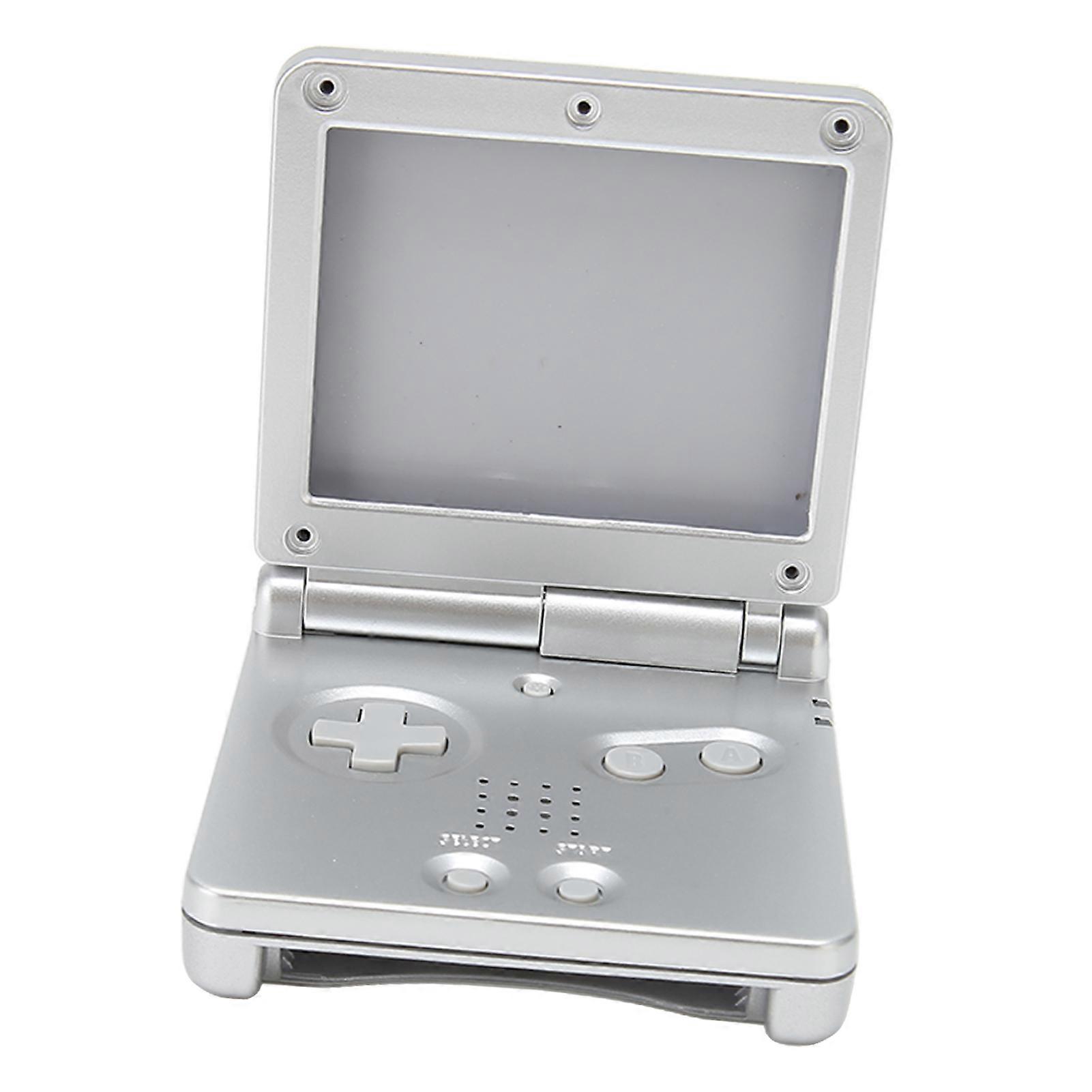 Game Console Shell for GBA SP Replacement Full Parts Housing Shell Case with Buttons for Gameboy Advance SP Silver 