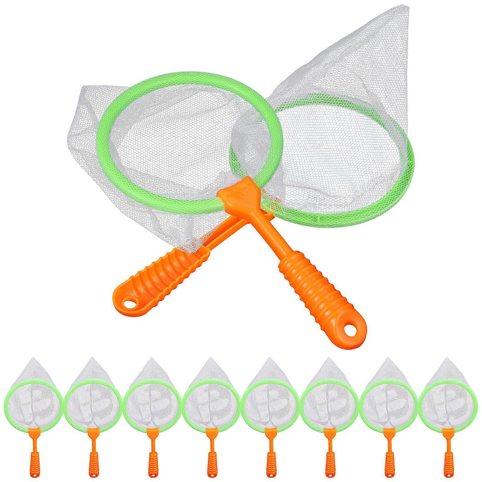 10pcs Fishing Nets with Long Handle for Outdoor Fish Catching, Fun Learning and Parent Bonding Adventures