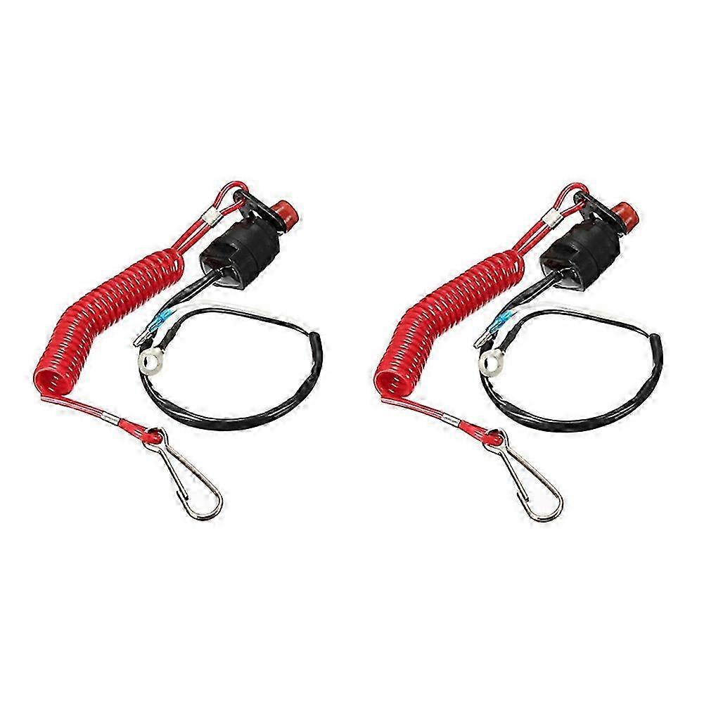 Emergency Kill Stop Switch for Outboard Motors with Lanyard