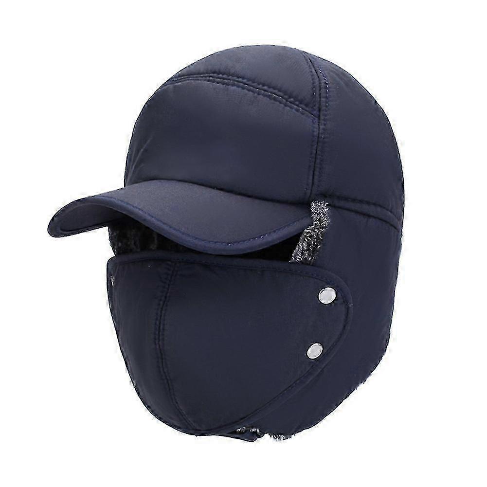 Warm Thickened Windproof Men's Ear Flap Hat for Comfortable Winter Outdoor Skiing