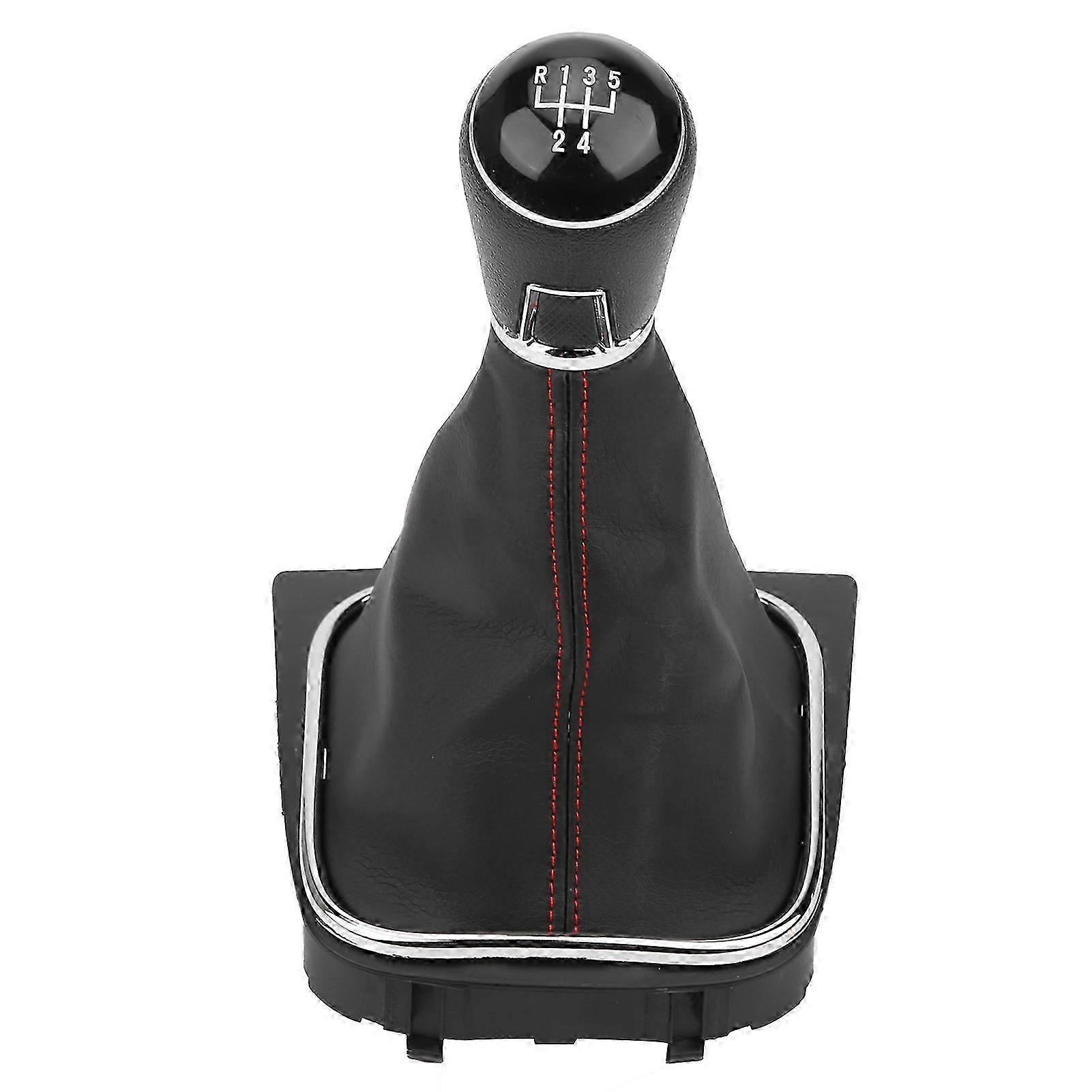 PU Leather Gear Shift Knob with Dustproof Cover for Compatible Vehicles