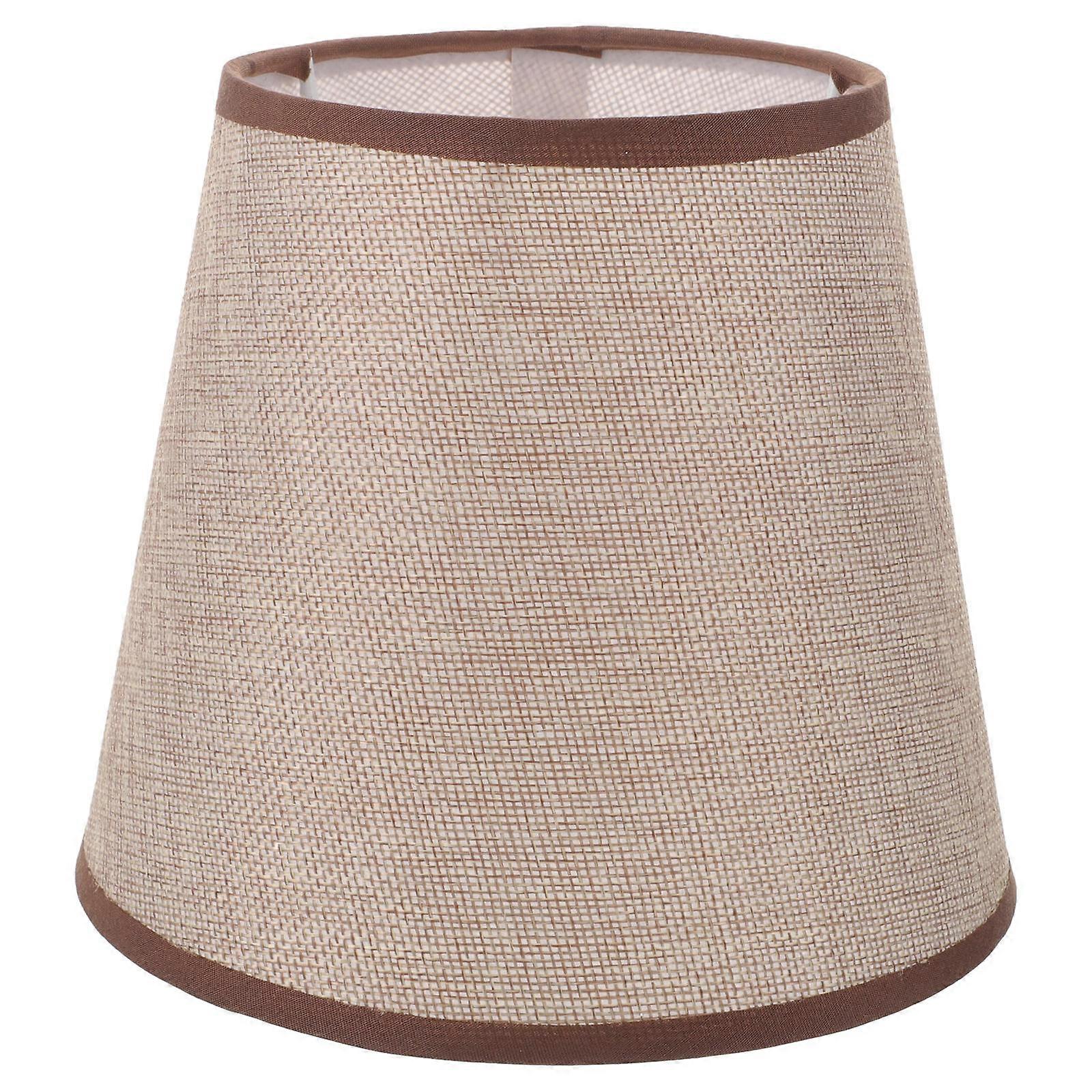 Light Brown Cloth Lampshade for Floor Lamp Replacement E27 Cover