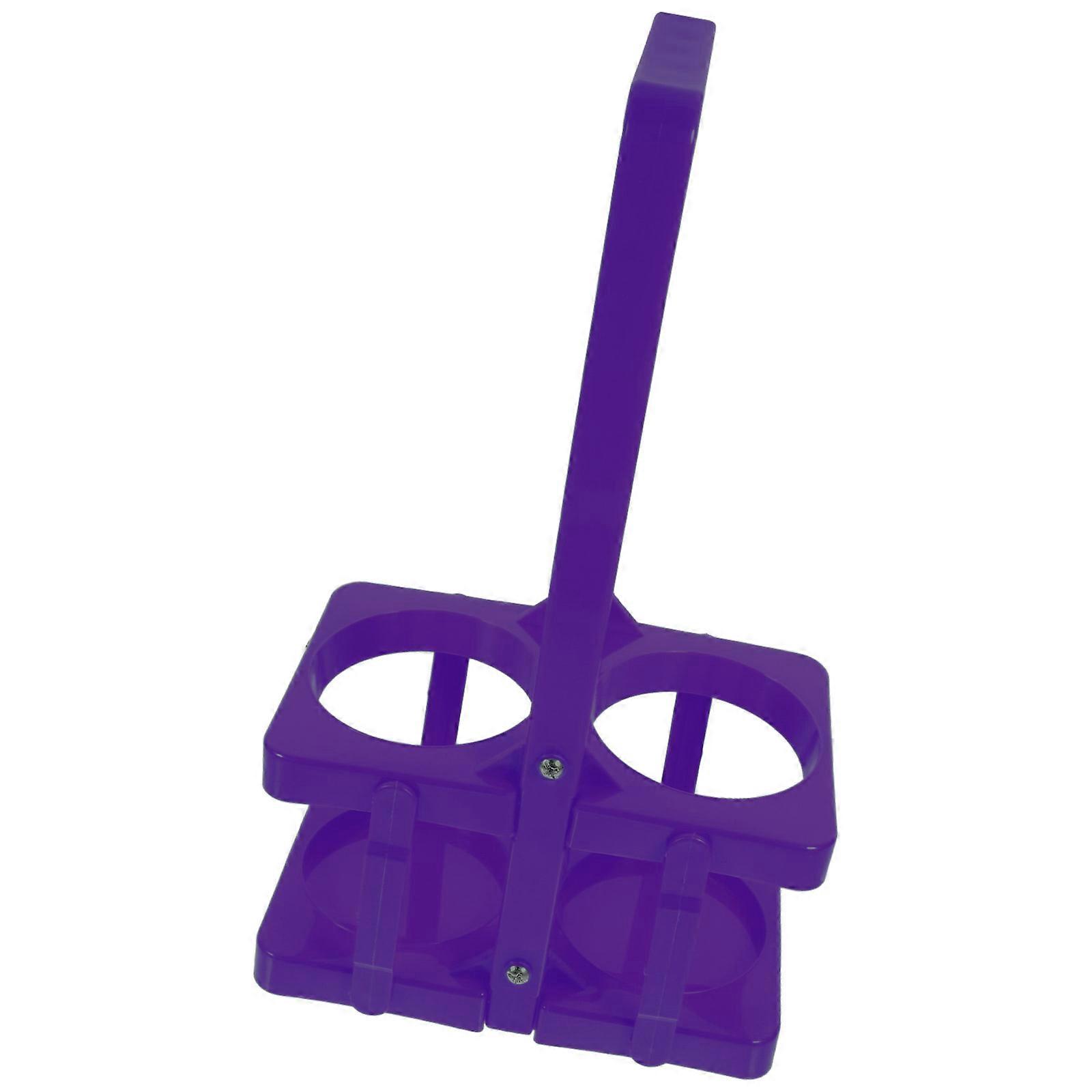 Foldable Beer Basket Carrier with Handle Portable Bottle Rack for Bar Storage & Transport, Wear Resistant Beer Bottle Holder in Deep Purple