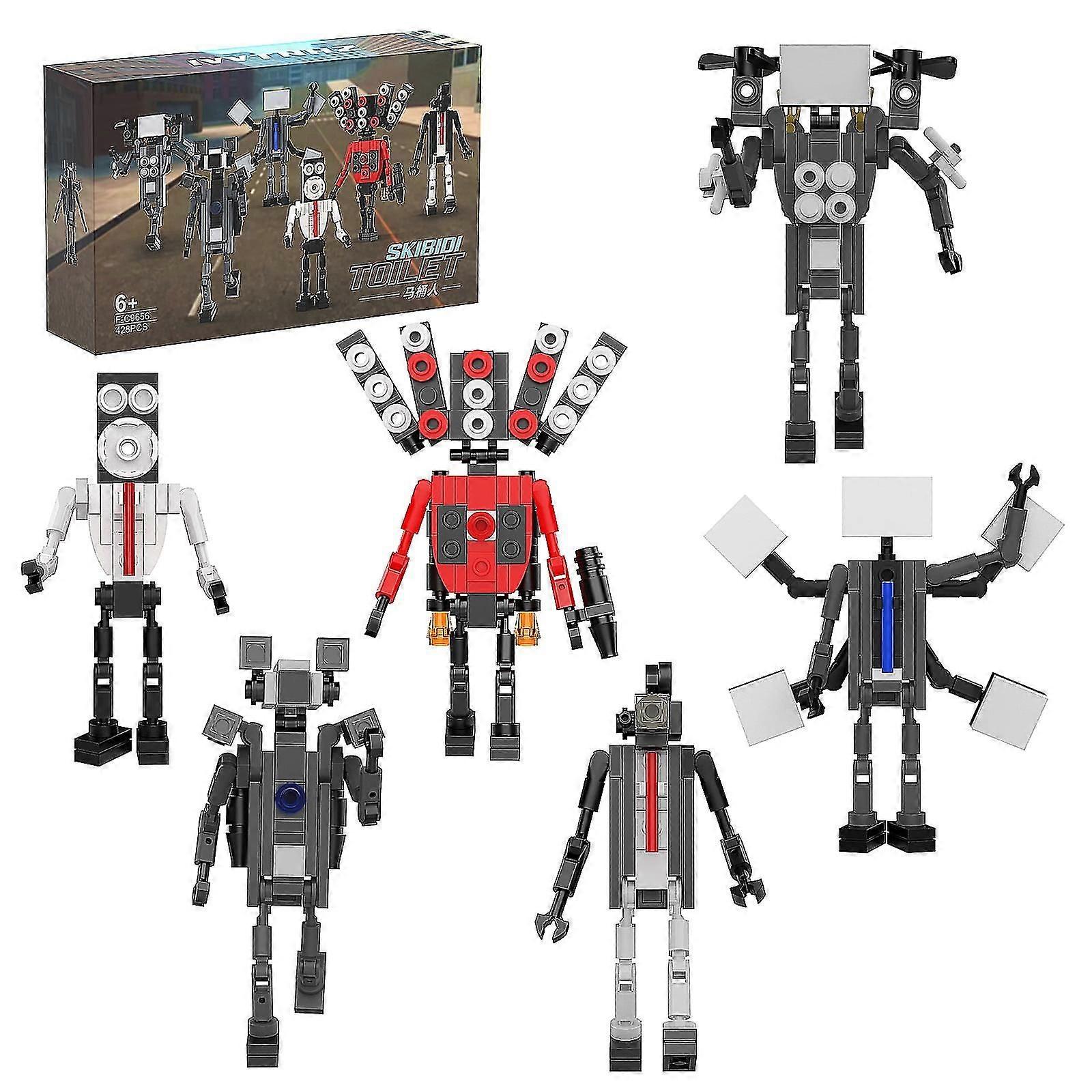 Skibidi Toilet Action Figure Building Brick Set Speakerman Titan Cameraman Horror Game Character Display Collectable Building Toy