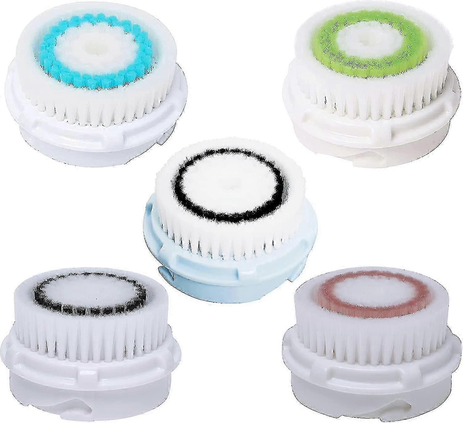 5 Pack Replacement Brush Heads For Clariso-nic Mia & Mia 2 Pro Plus Plus Facial Cleansing Brush Head Pore Care