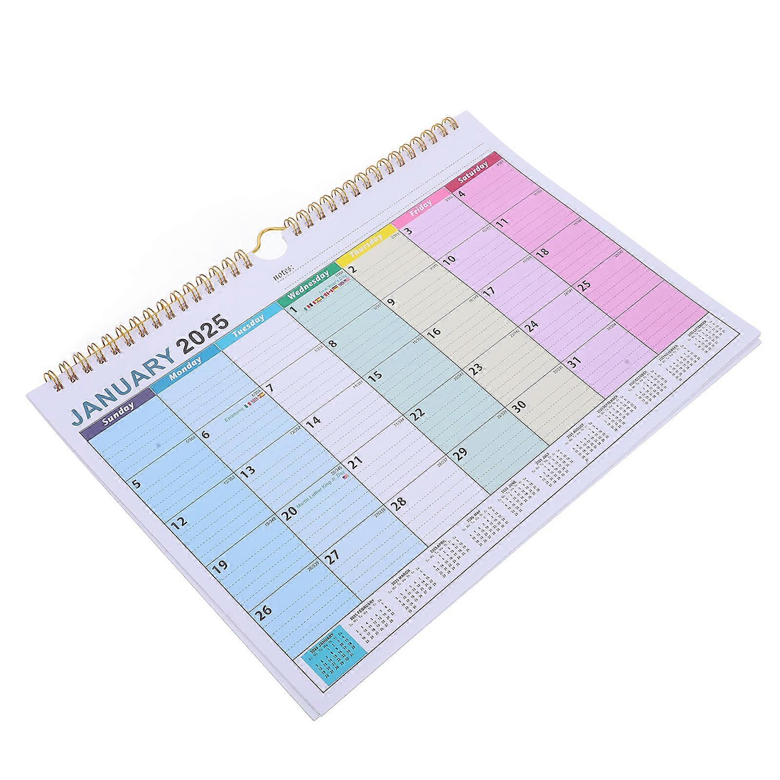 Month Family Wall Calendar Monthly Hanging Planner with Date Navigation, Ink Resistant & Elegant Design for Home and Office Scheduling