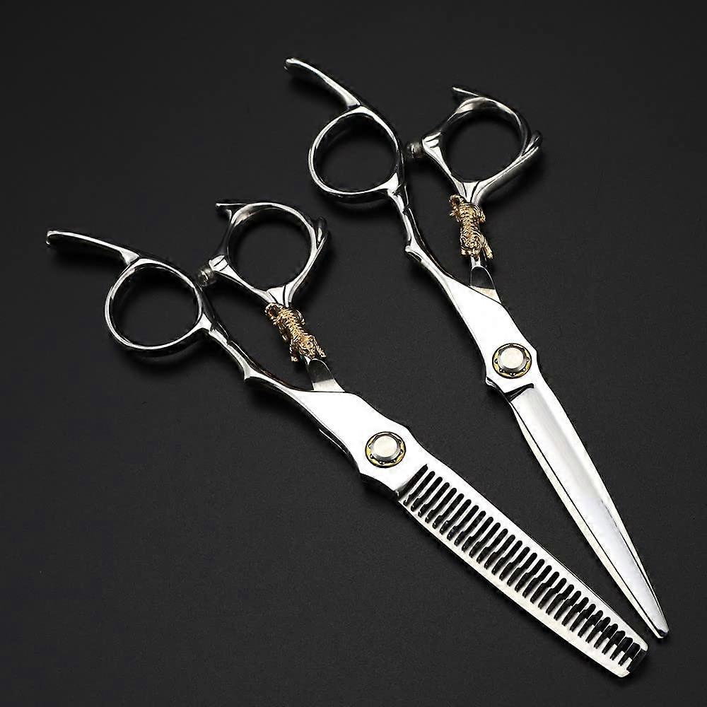 Hair Cutting Scissors, Professional 6-Inch Stainless Steel Shears with Japanese 440C Tiger Grip and Tension Adjustment
