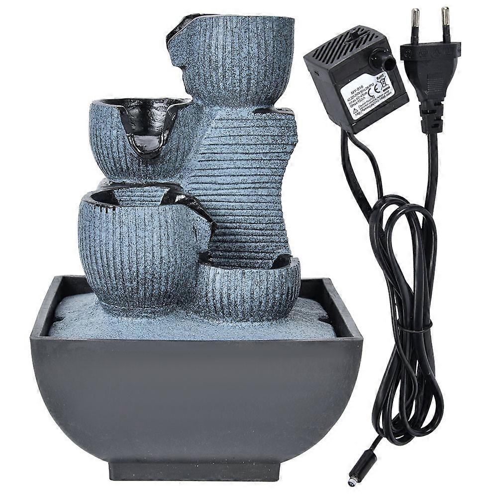 Unique Shape Desktop Fountain Home Tabletop Decoration Resin Landscape Ornament with Light